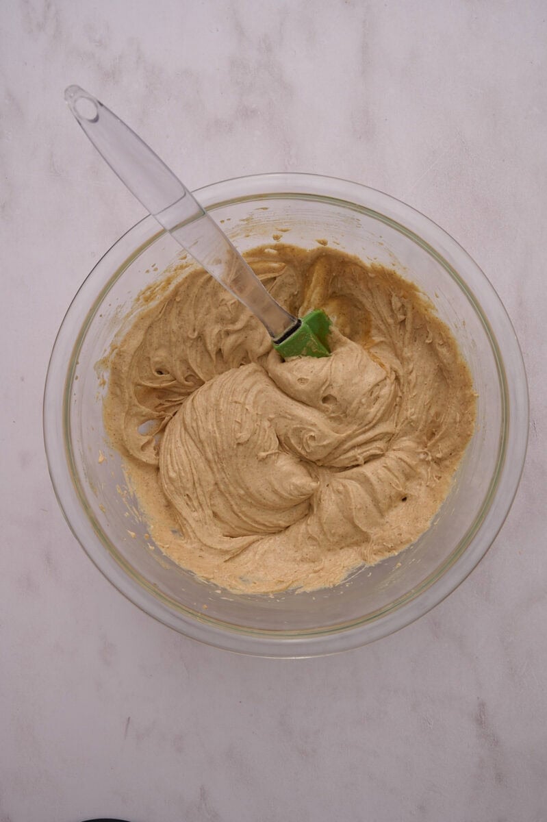 All of the ingredients are mixed together.