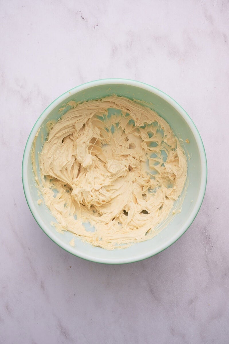 The mixture is in a bowl.